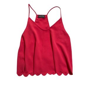 ASTR | pink split back tank top